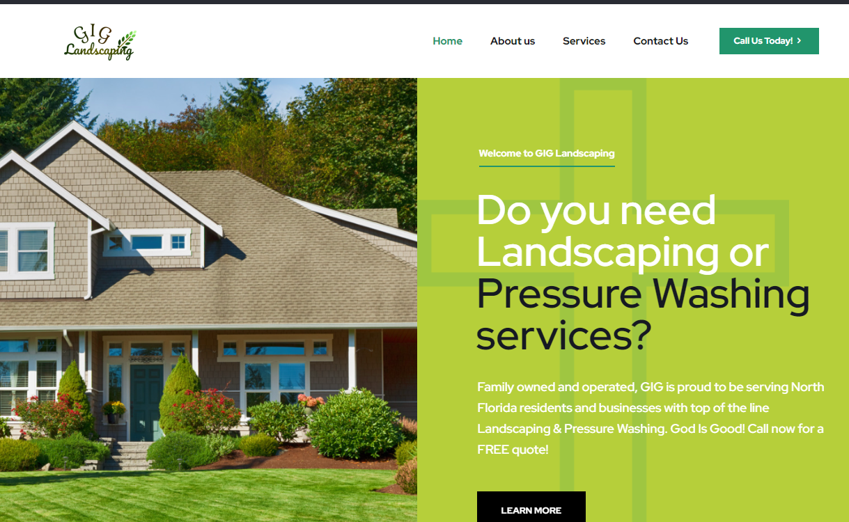 landscaping web design florida