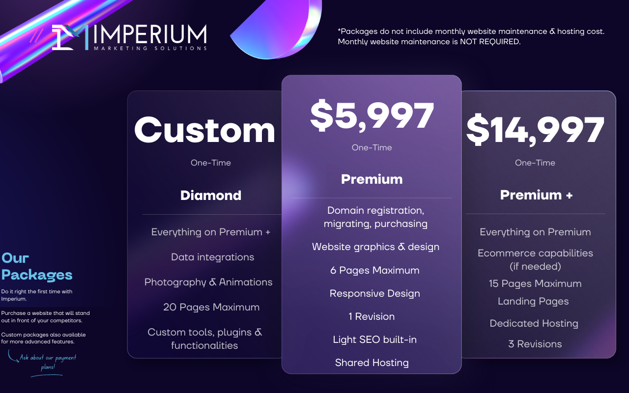 Copy of Deep Purple and Pink Gradient Glassmorphism Pricing Desktop Prototype